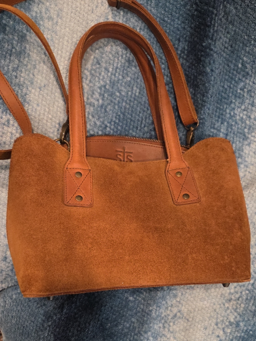 STS Ranchwear Suede Bag in Chestnut Brown